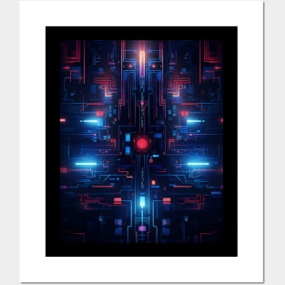 Techno pattern Posters and Art